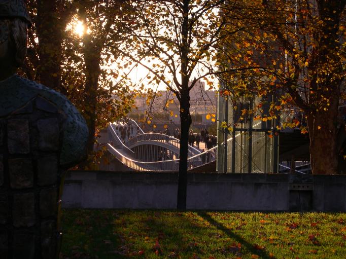  Passerelle vue depuis le parc Bercy (12e)
